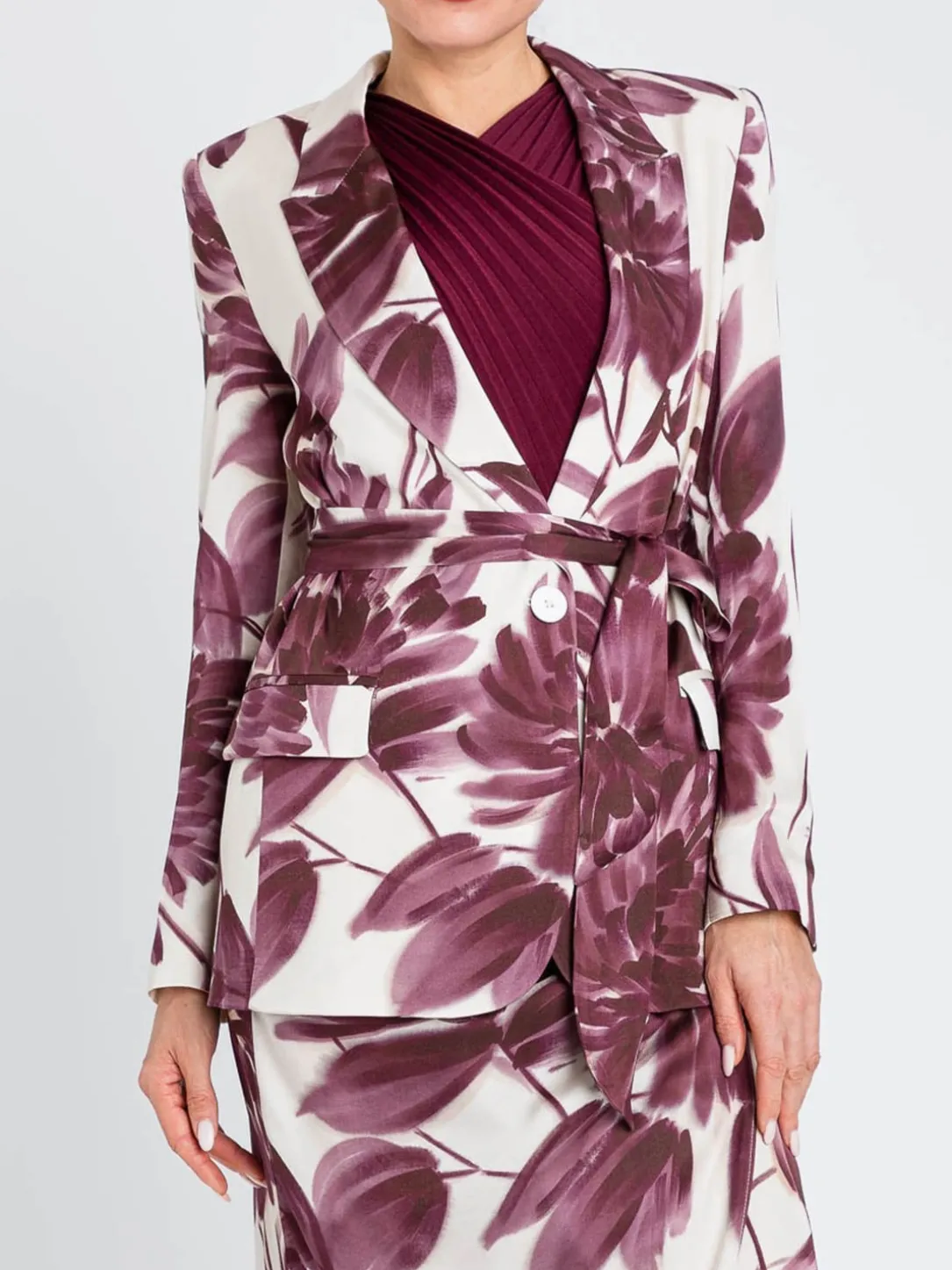 Blazer Twinset in viscosa con stampa floreale