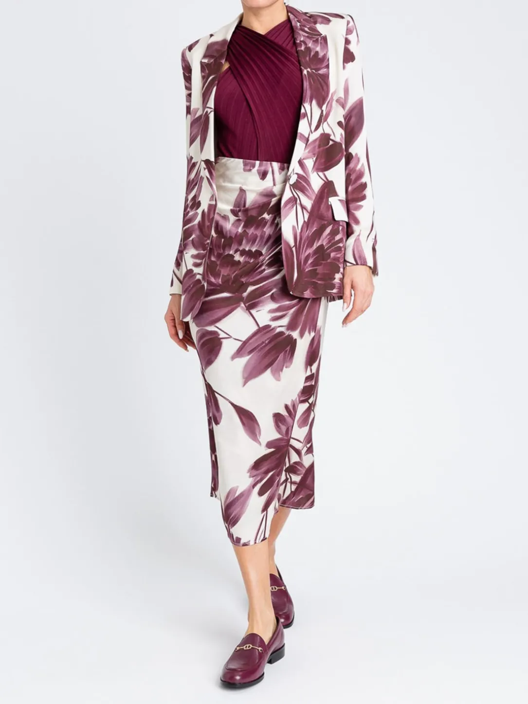 Blazer Twinset in viscosa con stampa floreale