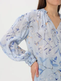 Blusa Boss in chiffon con stampa floreale