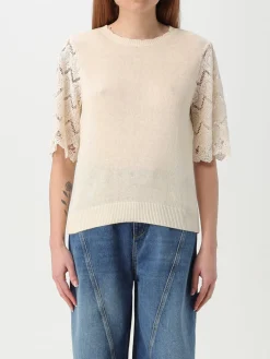 Blusa con maniche ricamate Twinset