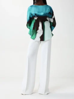 Blusa Gianluca Capannolo in seta con stampa astratta