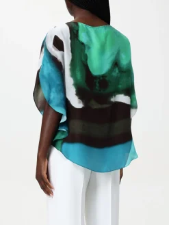 Blusa Gianluca Capannolo in seta con stampa astratta