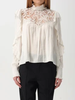 Blusa Isabel Marant in crêpe e pizzo