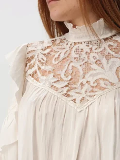 Blusa Isabel Marant in crêpe e pizzo