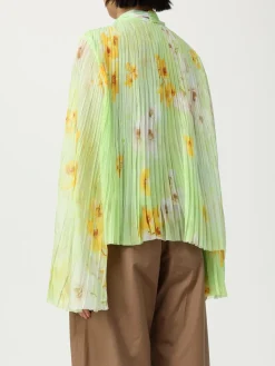 Blusa plissettato Pinko in crêpe con stampa floreale