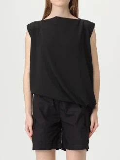 Blusa smanicata Kaos in crêpe