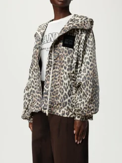 Bomber con cappuccio Ganni in nylon riciclato