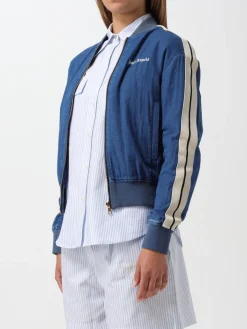 Bomber in poliestere con logo Palm Angels