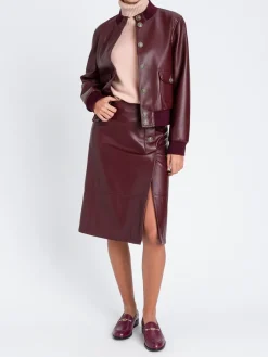 Bomber Twinset Actitude in pelle sintetica