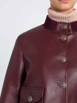 Bomber Twinset Actitude in pelle sintetica