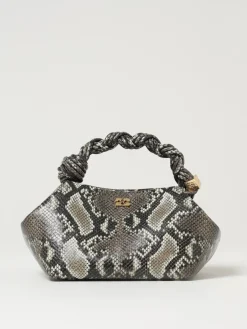 Borsa a mano Bou in pelle stampa pitone Ganni