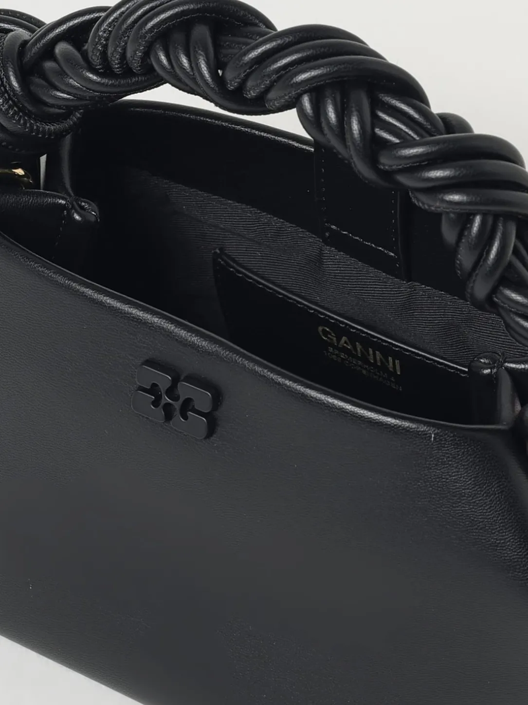 Borsa a mano Bou in pelle di vitello liscia Ganni