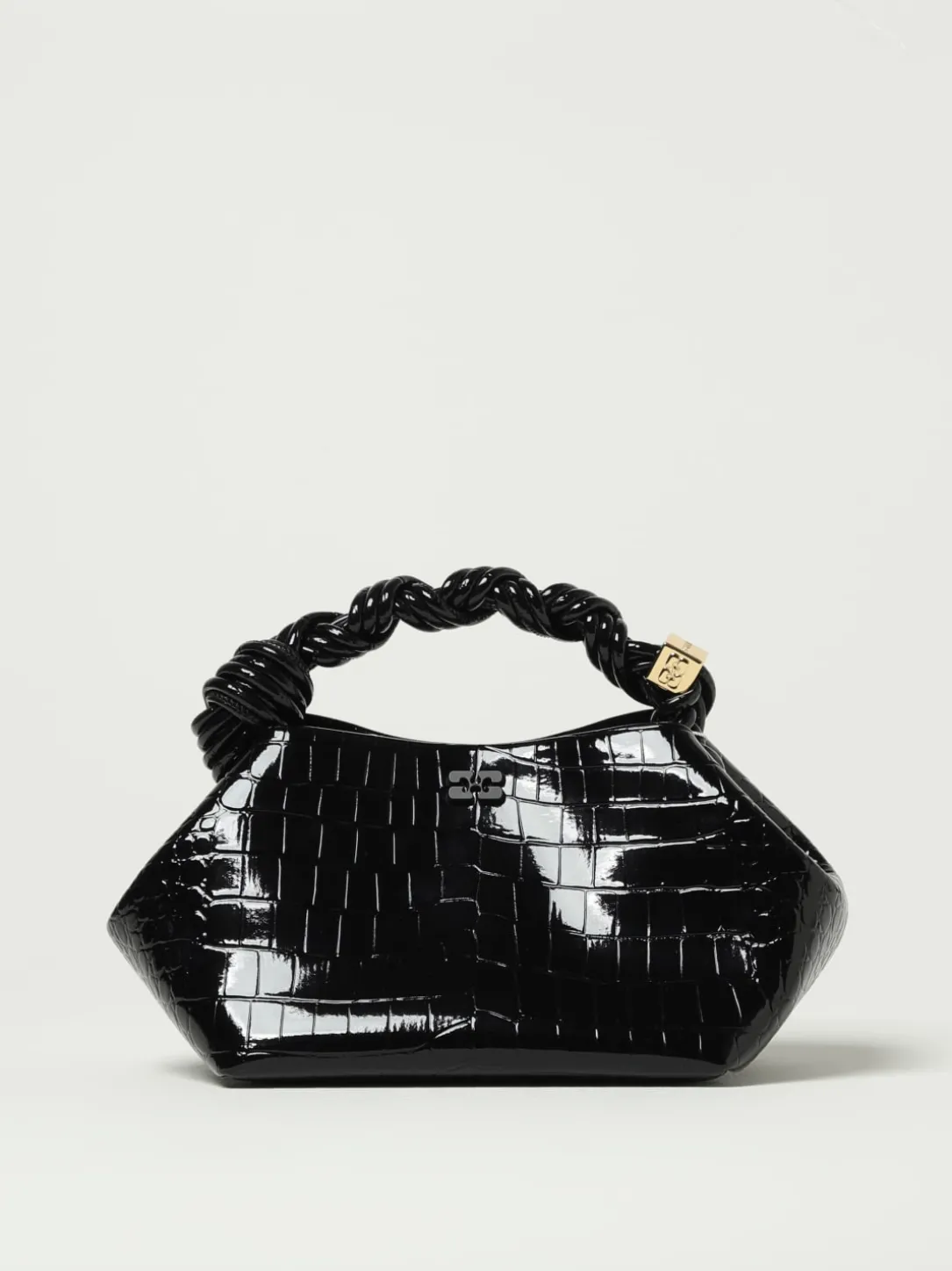 Borsa a mano Bou piccola Ganni in pelle stampa cocco