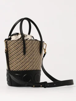 Borsa a mano con maxi logo Coccinelle