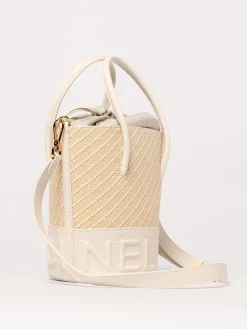 Borsa a mano con maxi logo Coccinelle