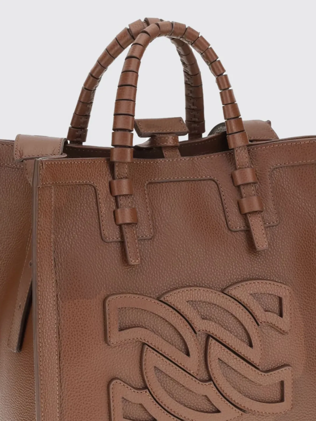 Borsa a mano in pelle a grana Casadei