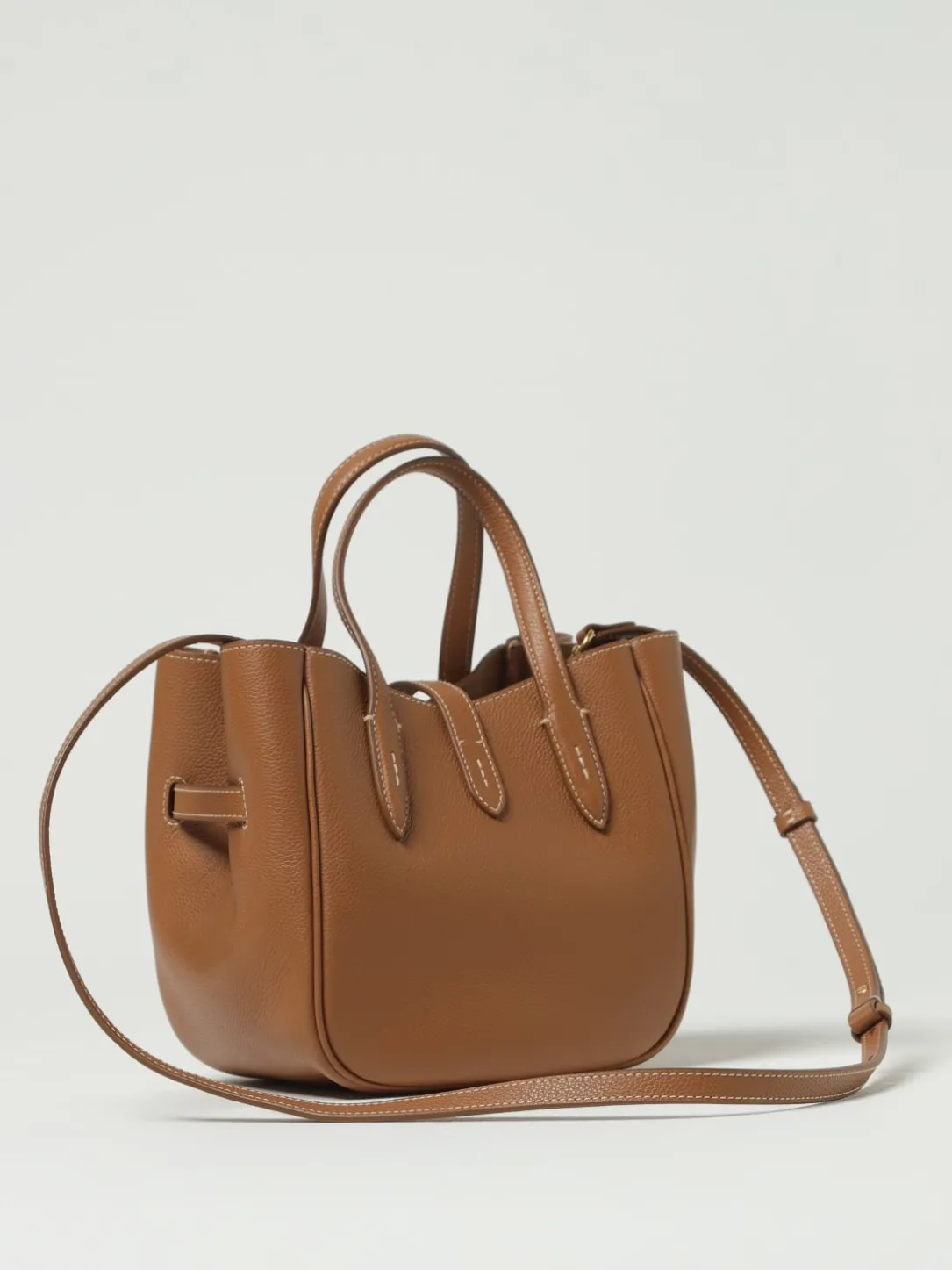 Borsa a mano in pelle a grana Polo Ralph Lauren