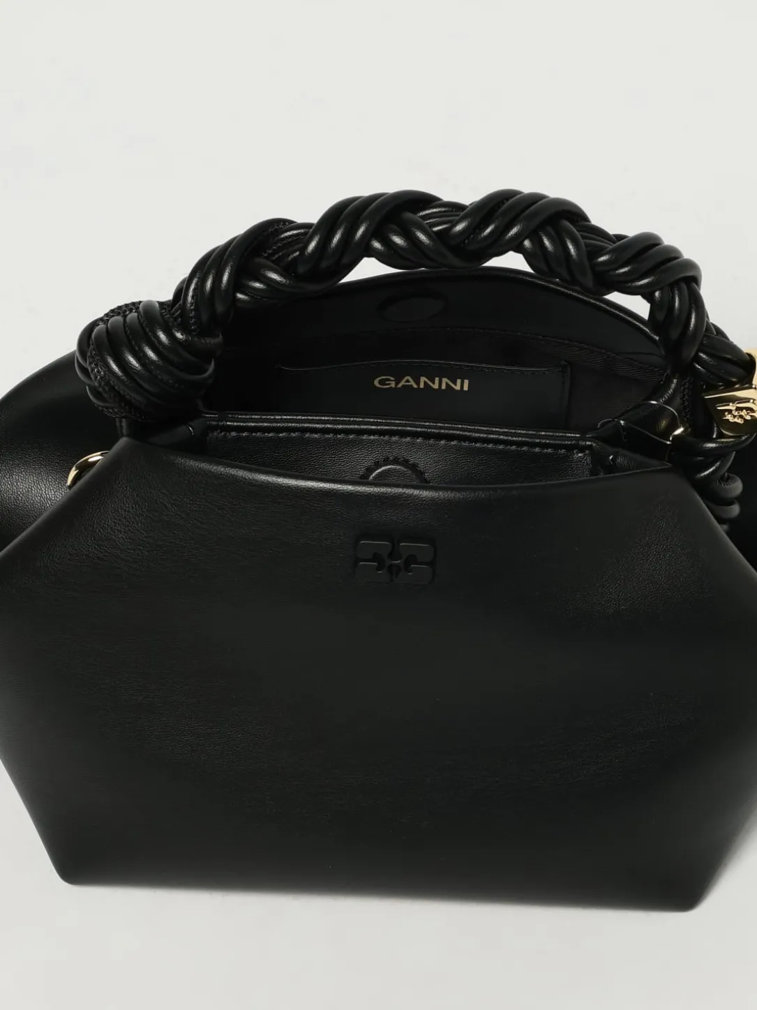 Borsa a mano in pelle di vitello Bou Ganni