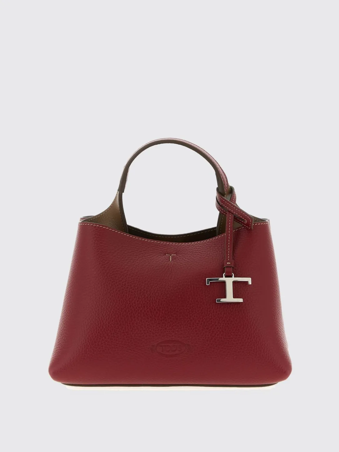 Borsa a mano in pelle di vitello a grana Tod's