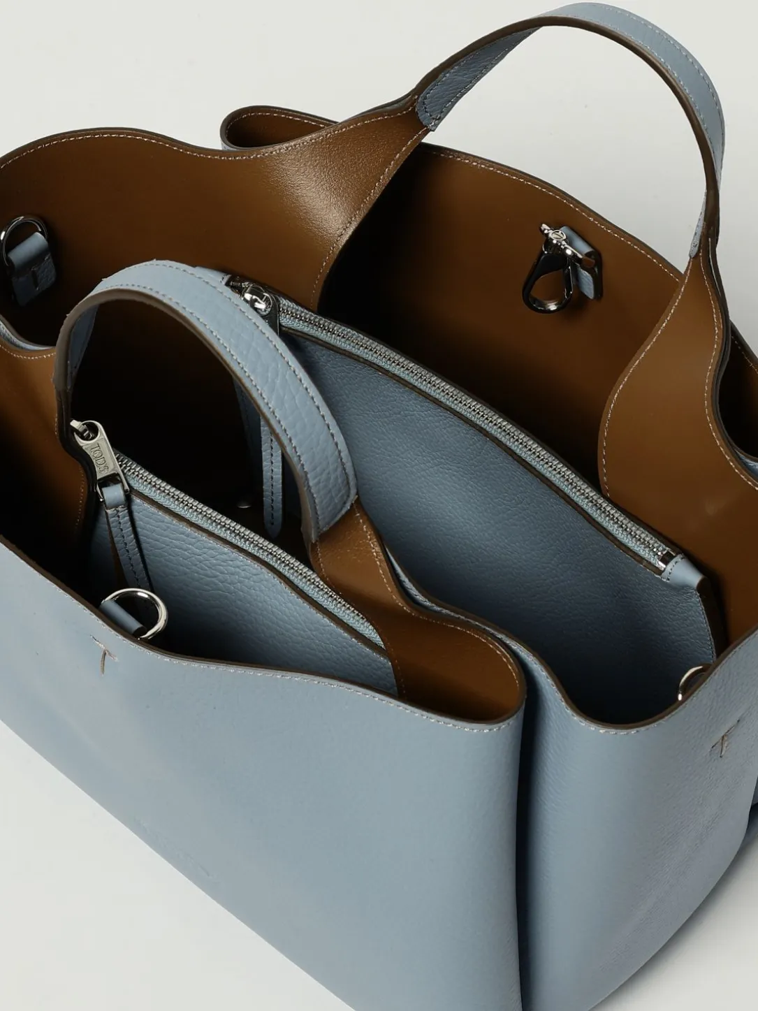 Borsa a mano in pelle di vitello a grana Tod's