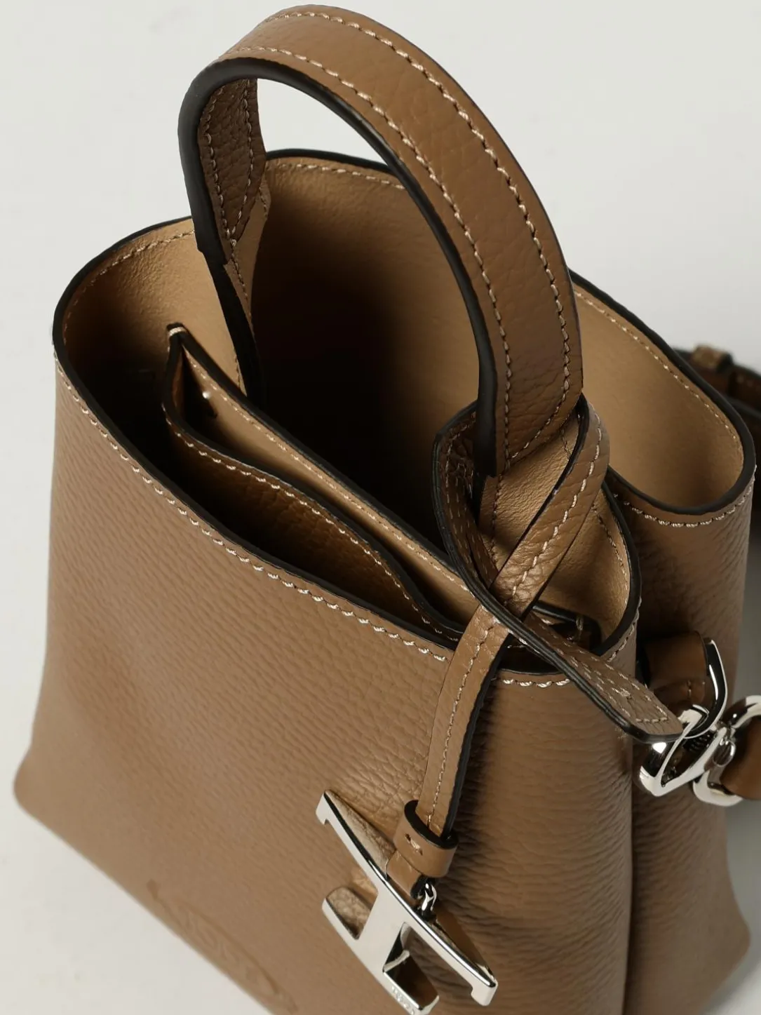 Borsa a mano in pelle di vitello a grana Tod's