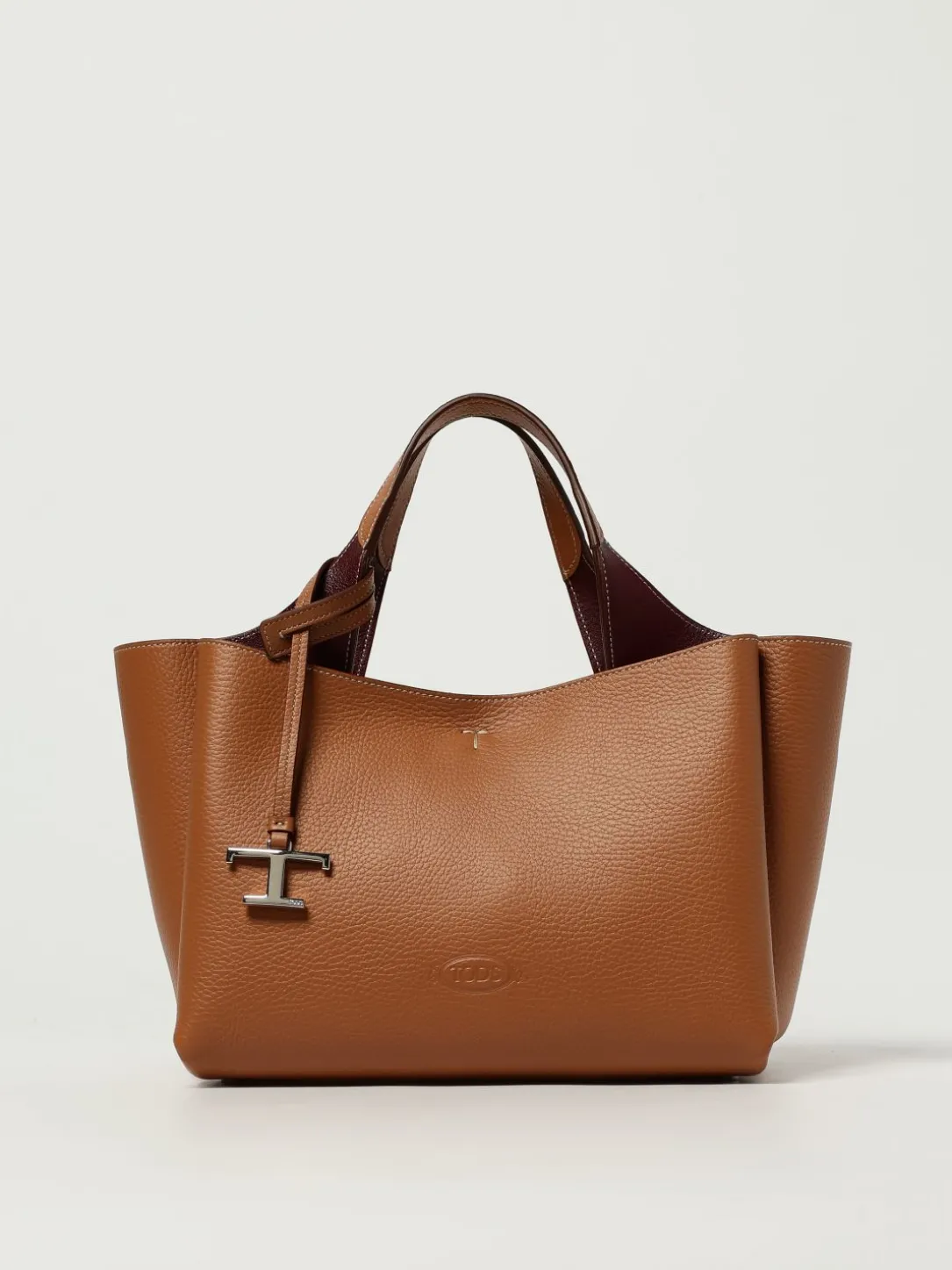 Borsa a mano in pelle di vitello a grana Tod's