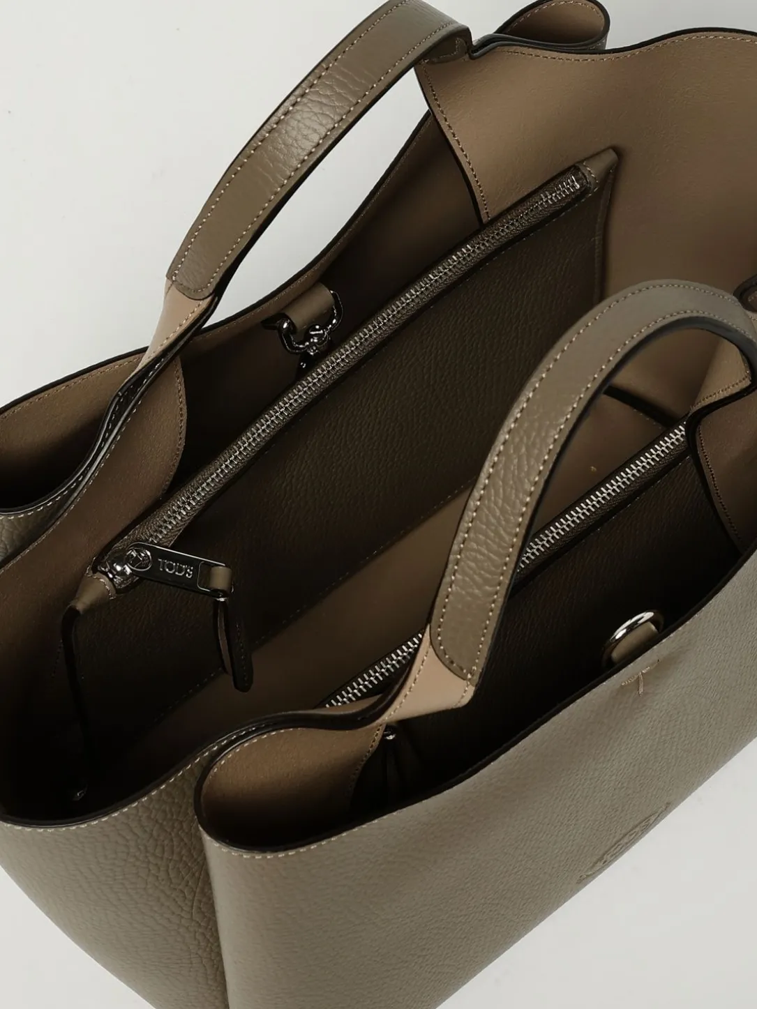 Borsa a mano in pelle di vitello a grana Tod's