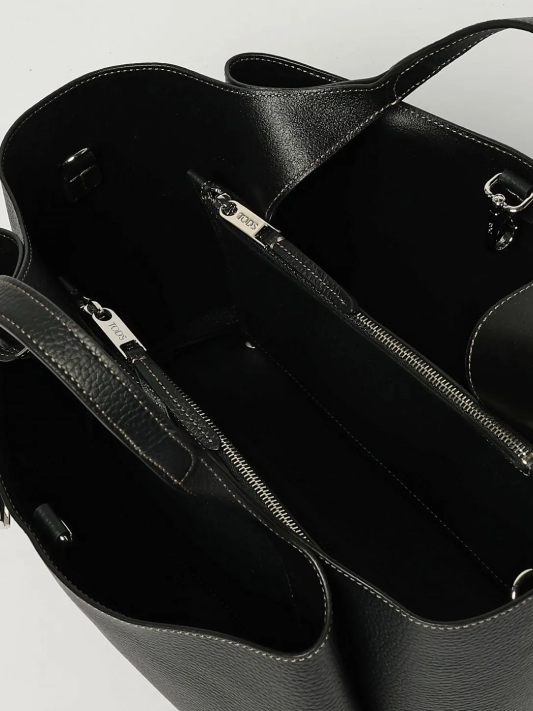 Borsa a mano in pelle di vitello a grana Tod's