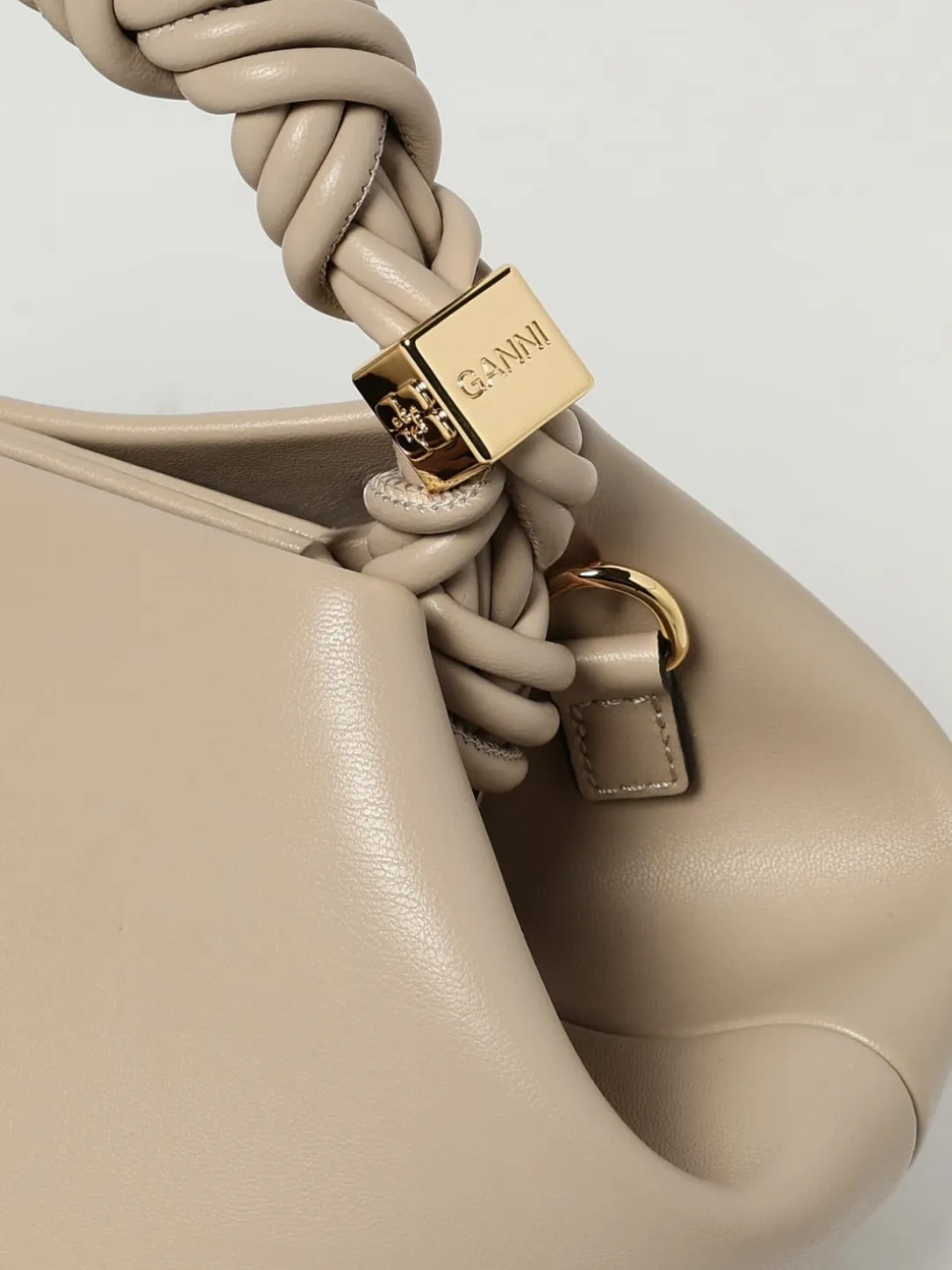 Borsa a mano in pelle di vitello Bou Ganni