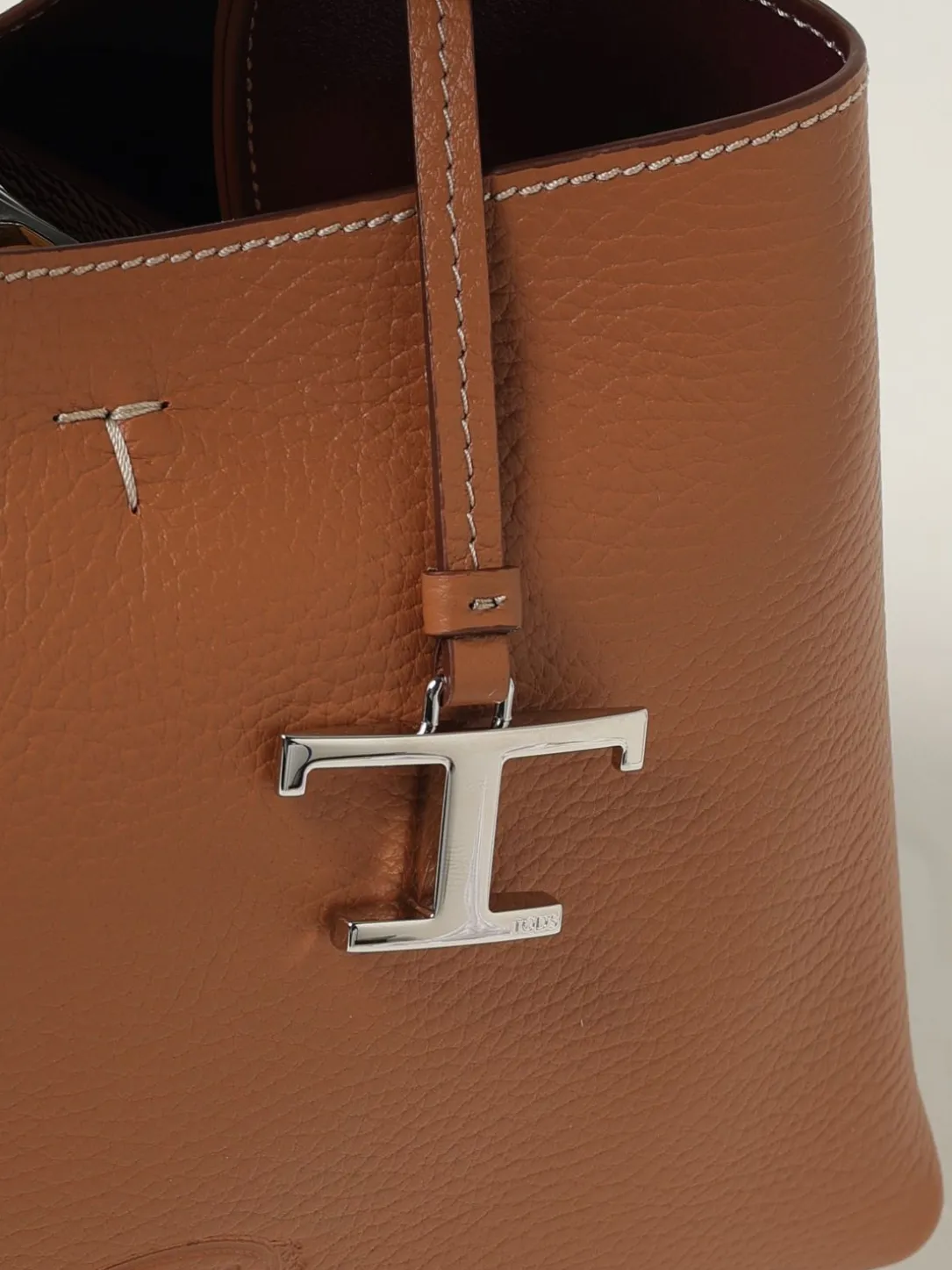 Borsa a mano in pelle di vitello a grana Tod's