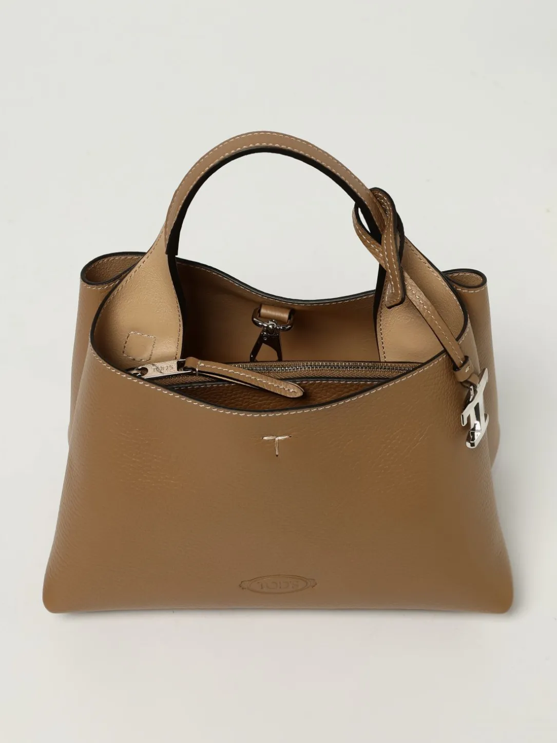 Borsa a mano in pelle di vitello a grana Tod's