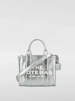 Borsa a mano in pelle metallizzata Marc Jacobs
