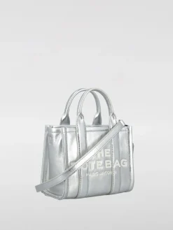 Borsa a mano in pelle metallizzata Marc Jacobs