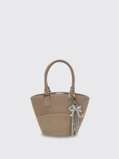 Borsa a mano in pelle scamosciata Self-Portrait