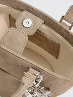 Borsa a mano in pelle scamosciata Self-Portrait