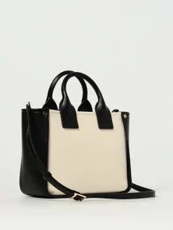 Borsa a mano in pelle sintetica e cotone Ganni