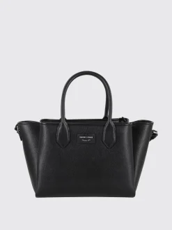 Borsa a mano in pelle sintetica a grana Emporio Armani