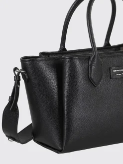 Borsa a mano in pelle sintetica a grana Emporio Armani