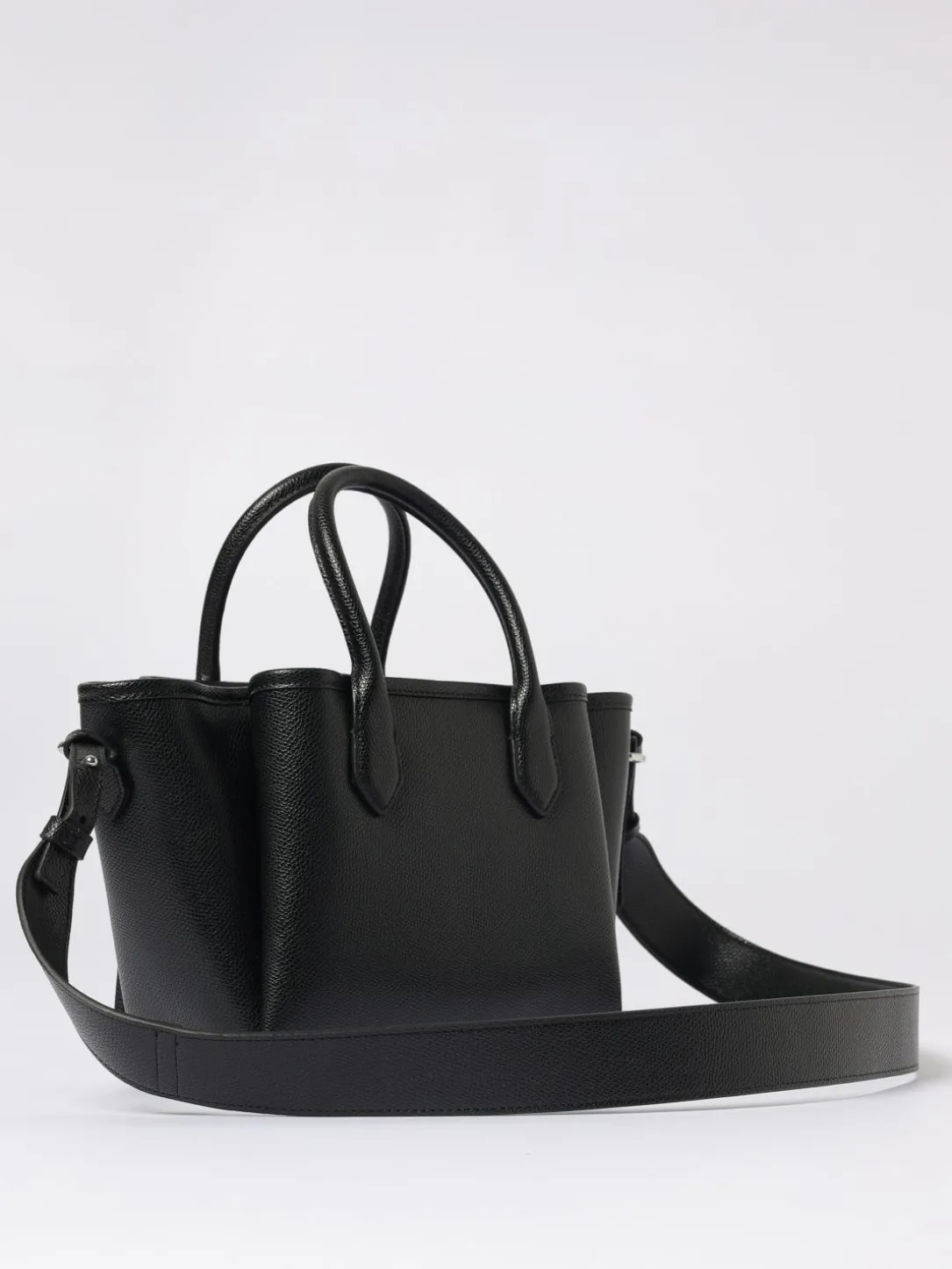 Borsa a mano in pelle sintetica a grana Emporio Armani