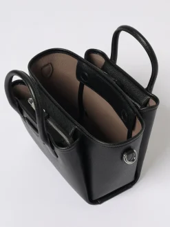 Borsa a mano in pelle sintetica a grana Emporio Armani