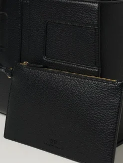 Borsa a mano in pelle sintetica con logo Elisabetta Franchi