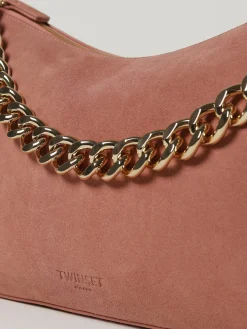 Borsa a mano Liliane in pelle scamosciata Twinset