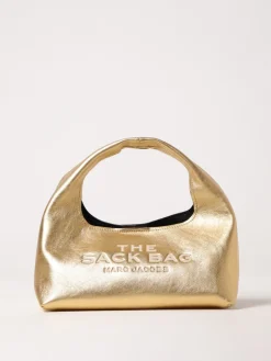 Borsa a mano Sack in pelle metallizzata Marc Jacobs