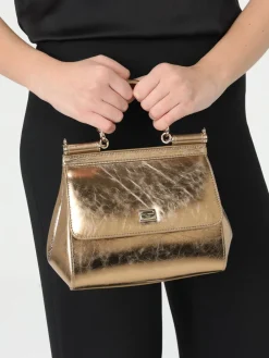 Borsa a mano Sicily in pelle laminata Dolce & Gabbana