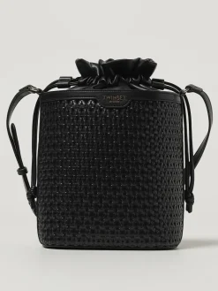 Borsa a secchiello Twinset in pelle sintetica intrecciata