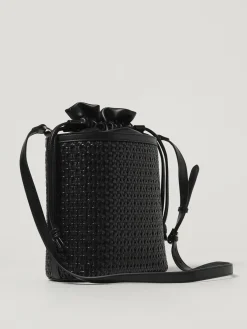 Borsa a secchiello Twinset in pelle sintetica intrecciata