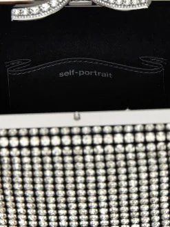 Borsa a spalla Bow mini strass Self-Portrait