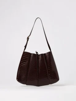 Borsa a spalla Calipso Themoiré in pelle vegana stampa coccodrillo