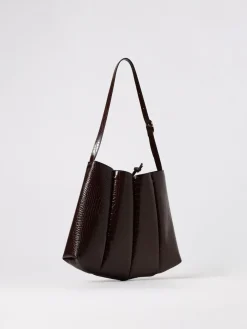 Borsa a spalla Calipso Themoiré in pelle vegana stampa coccodrillo