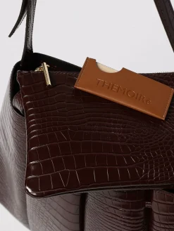 Borsa a spalla Calipso Themoiré in pelle vegana stampa coccodrillo